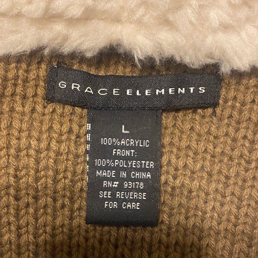Brown and Cream Women's Jacket - Picture 7 of 7